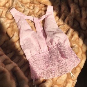 LF pink crop top